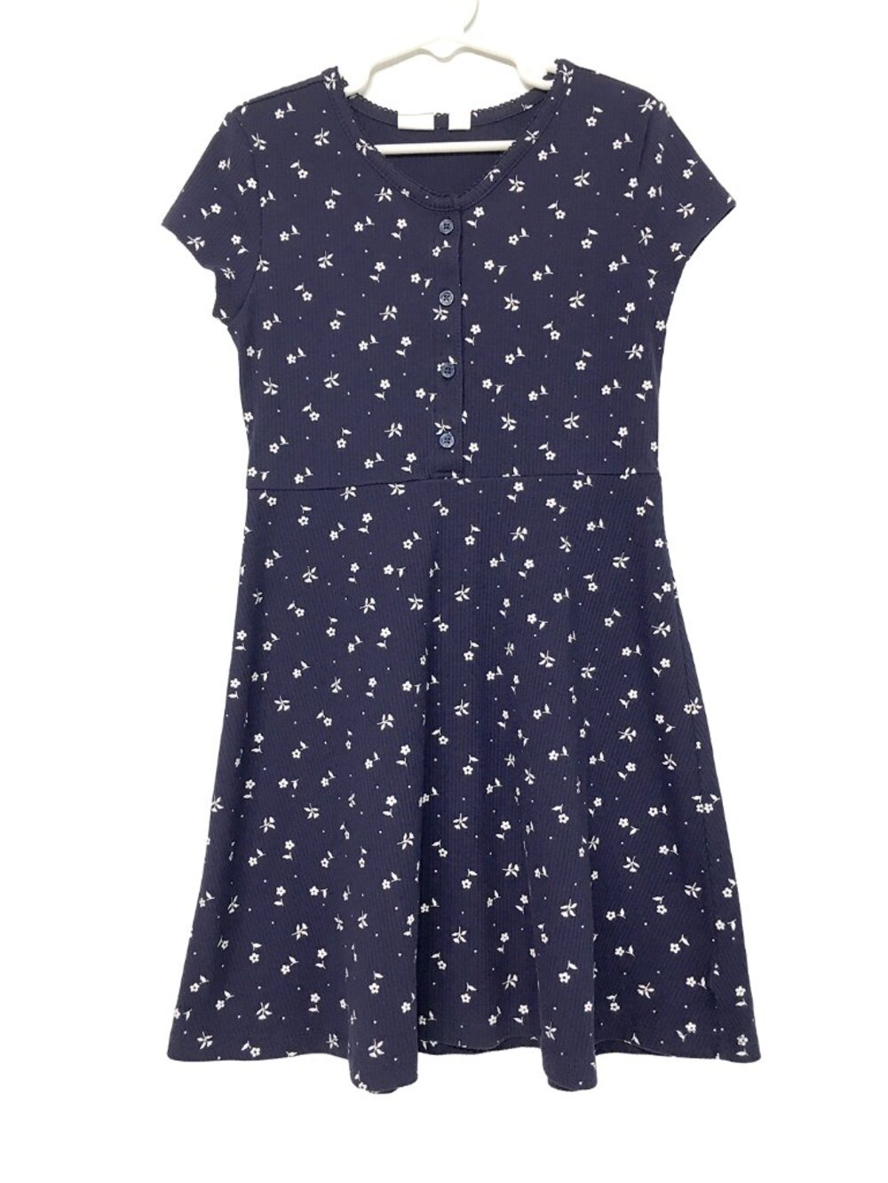 Gap Girl's Dress Navy Blue & White Floral Size M 8-9
